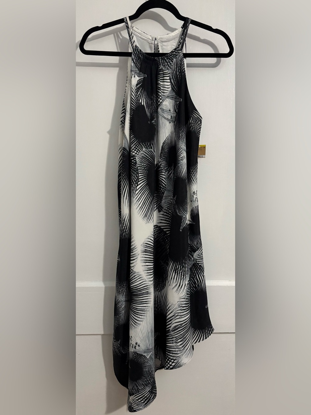 Rachel Roy Black and White High-Low Halter Dress